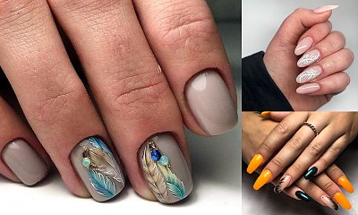 Manicure z piórkiem - kilkanaście stylowych zdobień