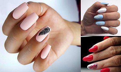 Manicure z piórkiem - 20 stylowych zdobień