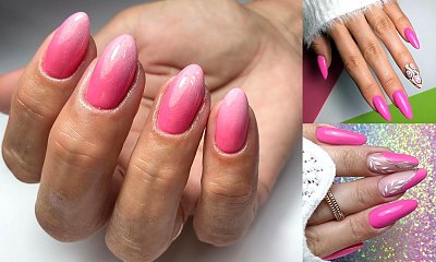 Różowy manicure hybrydowy - urocze i mega kobiece zdobienia