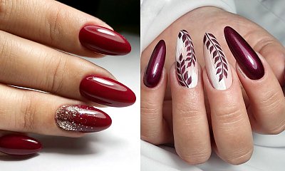 Bordowy manicure - 19 letnich propozycji