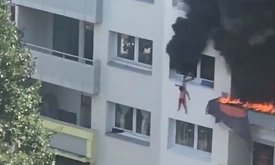 Jedyną drogą ucieczki dla dzieci był skok z 3. pięta. Film z pożaru bloku jest przerażający