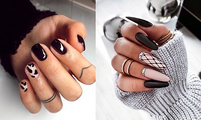 20 pomysłów na czarny manicure - galeria najlepszych stylizacji