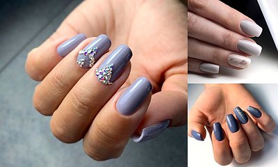 Ponadczasowy szary manicure - 21 pomysłowych stylizacji