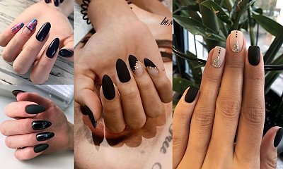 Czarny manicure - galeria najciekawszych zdobień z sieci