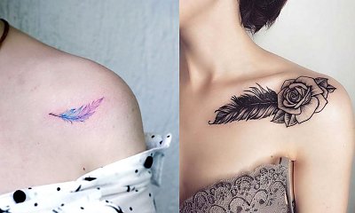 Tatuaż piórko - 17 kobiecych i ciekawych propozycji