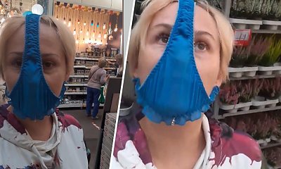 Weszła z majtkami na twarzy do sklepu, bo nie miała maseczki i ochrona nie chciała jej wpuścić