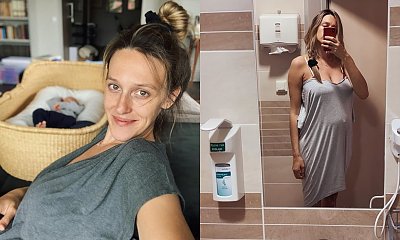 Ola Żebrowska na odważnym zdjęciu: "Bez napiny, gluten w dłoni, pierś mleczna w użyciu. Nie uprawiasz Instabrokatu" - podsumowały fanki