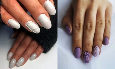 Sweterkowy manicure - kilkanaście stylowych zdobień na sezon jesień/zima