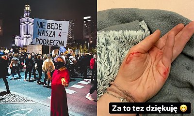 Julia Wróblewska relacjonuje wczorajszy strajk: "Zostałam popchnięta, uderzona, dostałam w ramiona, biodra i nerki"