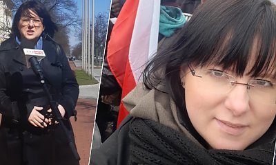 Godek złożyła zawiadomienie na policji. Pokazała, co strajkujący zrobili przed jej domem