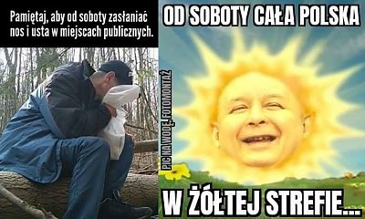 Od soboty cała Polska w strefie żółtej. Internauci buntują się i tworzą MEMY!