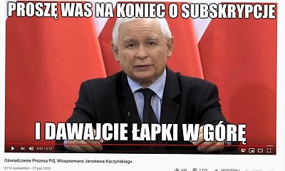 Jarosław Kaczyński wygłosił oświadczenie. Internauci stworzyli memy
