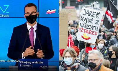 Morawiecki do strajkujących kobiet: Proszę tych, którzy mają złość, zostańcie w domach