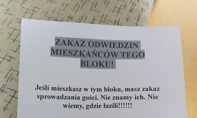 "Mój sąsiad oszalał. Przez wirusa zakazał zapraszania mieszkańcom bloku gości..."