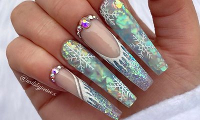 Świąteczny manicure - 13 zdobień z cyrkoniami