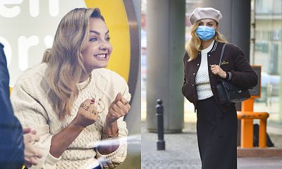 Małgorzata Socha z torebką za 20.000 i kurtce za 8.000 zł. Ale co się stało z jej twarzą? - martwią się fani