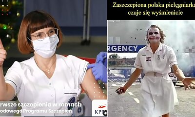Pierwsza Polka zaszczepiła się przeciw koronawirusowi. Są już memy!