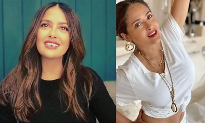 Salma Hayek w kostiumie kąpielowym! Co za figura! Wygląda na 54 lata?
