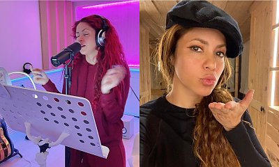 Shakira w sukience zrobionej z warzyw. Dół z zielonej fasolki wymiata, ale góra też jest niczego sobie!