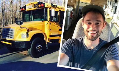 Przerobił szkolny autobus w dom na czterech kółkach! Gdy zobaczysz jego wnętrze, padniesz z wrażenia!