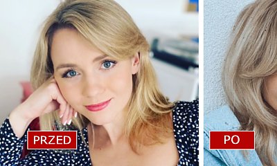 Kasia Grabowska zachwyciła fryzurą! Gwiazda "Zakochani po uszy" ma grzywkę curtain bangs i blond refleksy!