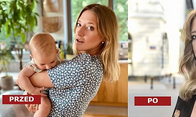 Lara Gessler bez stanika na imprezie. Ale to jej grzywka curtain bangs w stylu lat '70 zwróciła naszą uwagę!