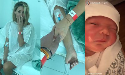 Małgorzata Rozenek pokazała niepublikowane wcześniej zdjęcia ze szpitala i tuż po porodzie! 1-dniowy Henio wyciska łzy