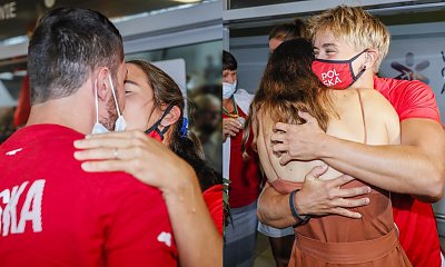 Igrzyska Olimpijskie 2020: Srebrne wioślarki wróciły do Polski! Katarzyna Zillmann czule przywitała się ze swoją dziewczyną