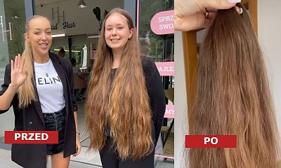 Dziewczynka zapuszczała włosy od 8 lat! Fryzjerka zrobiła jej stylowego long boba. Dobrze jej we włosach do ramion?