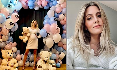 Baby shower Agnieszki Hyży! Dekoracja przykuwa uwagę...