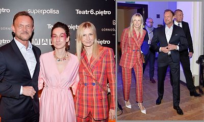 Edyta Pazura zachwyciła stylizacją na wernisażu prac córki aktora. WOW co za garnitur!