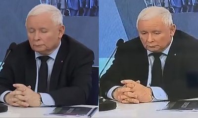 Jarosław Kaczyński zasnął na własnej konferencji prasowej? To nagranie jest hitem sieci! MEMY
