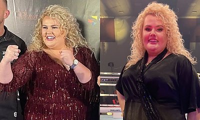 Kinga Zawodnik w dwóch sukienkach na gali boksu. A gdy usiadła... Wow! [TYLKO U NAS!]