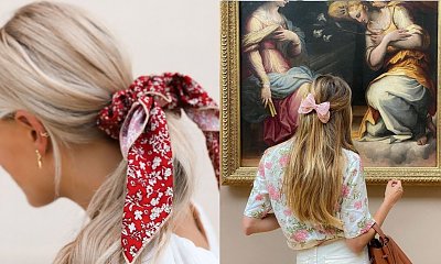 Włosy spięte kokardą - najbardziej dziewczęcy look tej jesieni!