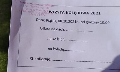 Skandaliczna kartka w parafii na Śląsku. Trzeba podpisać "dobrowolną" ofiarę