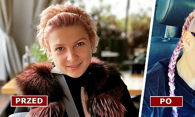Magda Narożna znów zaszalała z fryzurą! Pixie bob to już przeszłość! Pasują jej fioletowo-różowe warkocze?