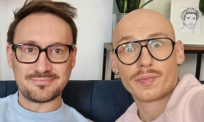 Jacek z "Gogglebox" w fioletowych i długich do pasa włosach! Ale zaszalał!