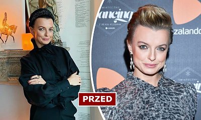 Katarzyna Sokołowska w long bobie z grzywką i bordowej sukni na ślubie Lary Gessler! Pasuje jej nowa fryzura?