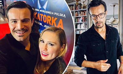 Mikołaj Krawczyk z żoną na premierze filmu. Ona w czerwonej, satynowej sukni, a on cały na czarno! Piękni?