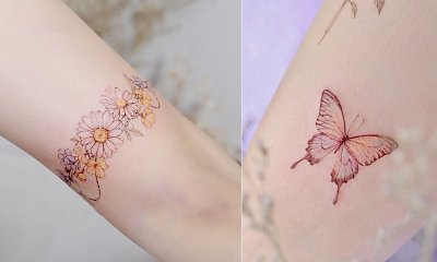 Ta artystka specjalizuje się w ultra-delikatnych i ultra-kobiecych tatuażach - jak pędzlem malowane! Musisz to zobaczyć!