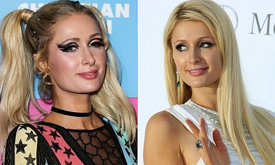 Paris Hilton w różowej stylizacji. Trochę jak elegancka Barbie...