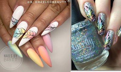 Przedstawiamy feather nails - oto najlepsze stylizacje!