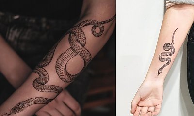 Wężowy motyw na tatuażu - hit sezonu!