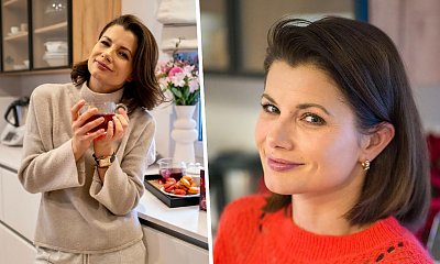 Agnieszka Sienkiewicz w long bobie i czarnej, satynowej sukience na ramiączkach! Kusząco?