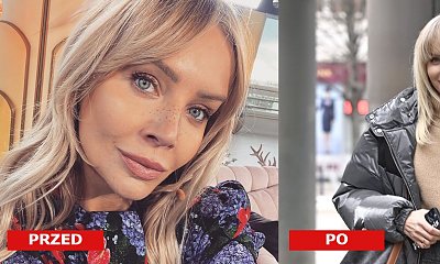 Agnieszka Woźniak-Starak w nowej fryzurze wychodzi ze studia "Dzień dobry TVN". Modna prosta grzywka odmłodziła ją o 10 lat!