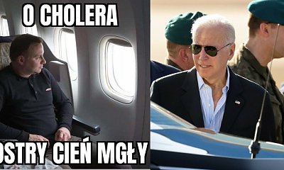 Joe Biden przyleciał do Polski! Andrzej Duda spóźnił się na spotkanie. Internauci tworzą memy