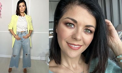 Rozpromieniona Katarzyna Cichopek prezentuje nową kolekcje swojej biżuterii w mega modnej sukience z bufiastymi rękawami!
