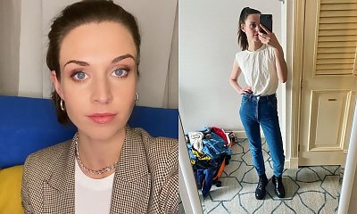 Julia Kamińska w tiulowej, balowej sukience, prezentuje kolekcję butów: "OMG! Tu jest z tysiąc par." - ktoś pisze