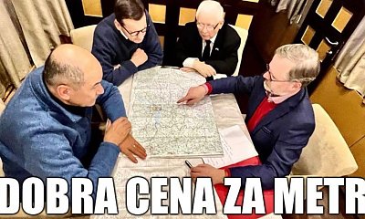Jarosław Kaczyński i Mateusz Morawiecki pojechali do Kijowa i spotkali się z Żełenskim. Są memy