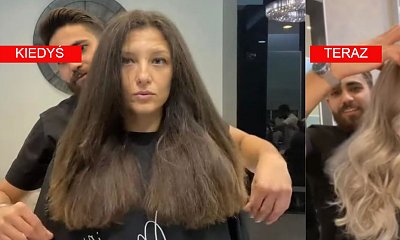 Chłopak zostawił ją dla innej! Fryzjer zmienił jej ciemne, proste włosy na popielaty blond i loki! Udana metamorfoza?